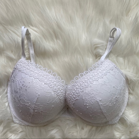 Victoria Secret Very Sexy White Lace Push-up 32DDD - Picture 1 of 11